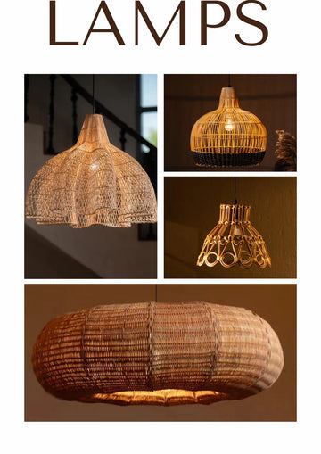 Tesu Lampshade collection Rattan and Bamboo