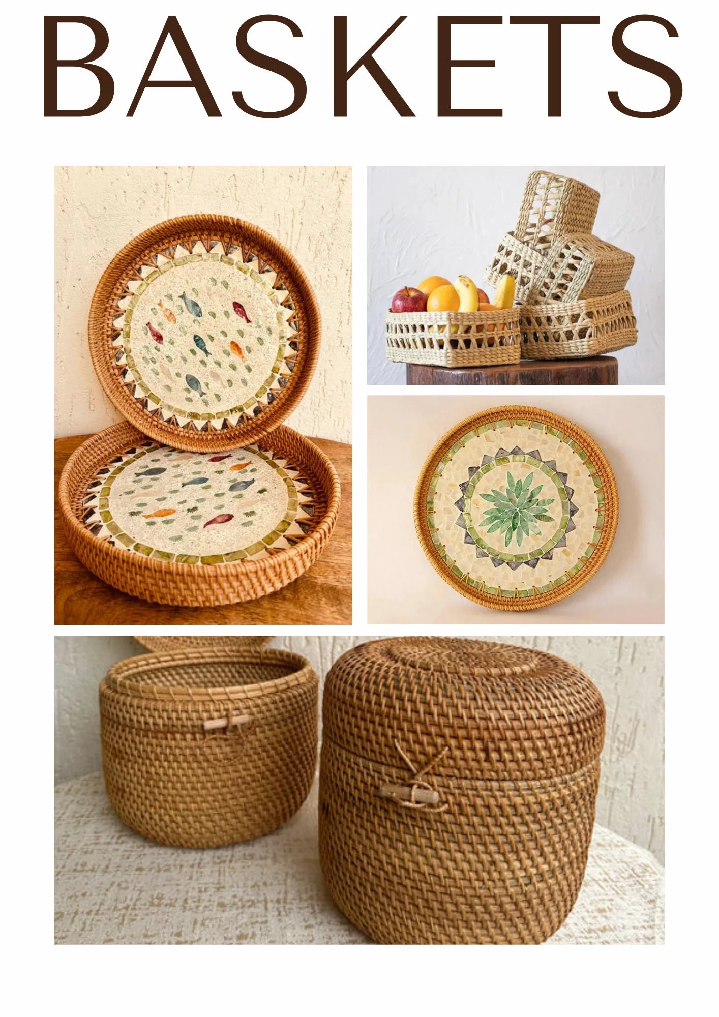 Premium range of handmade sustainable basket collection. eco friendly rpoducts tesu