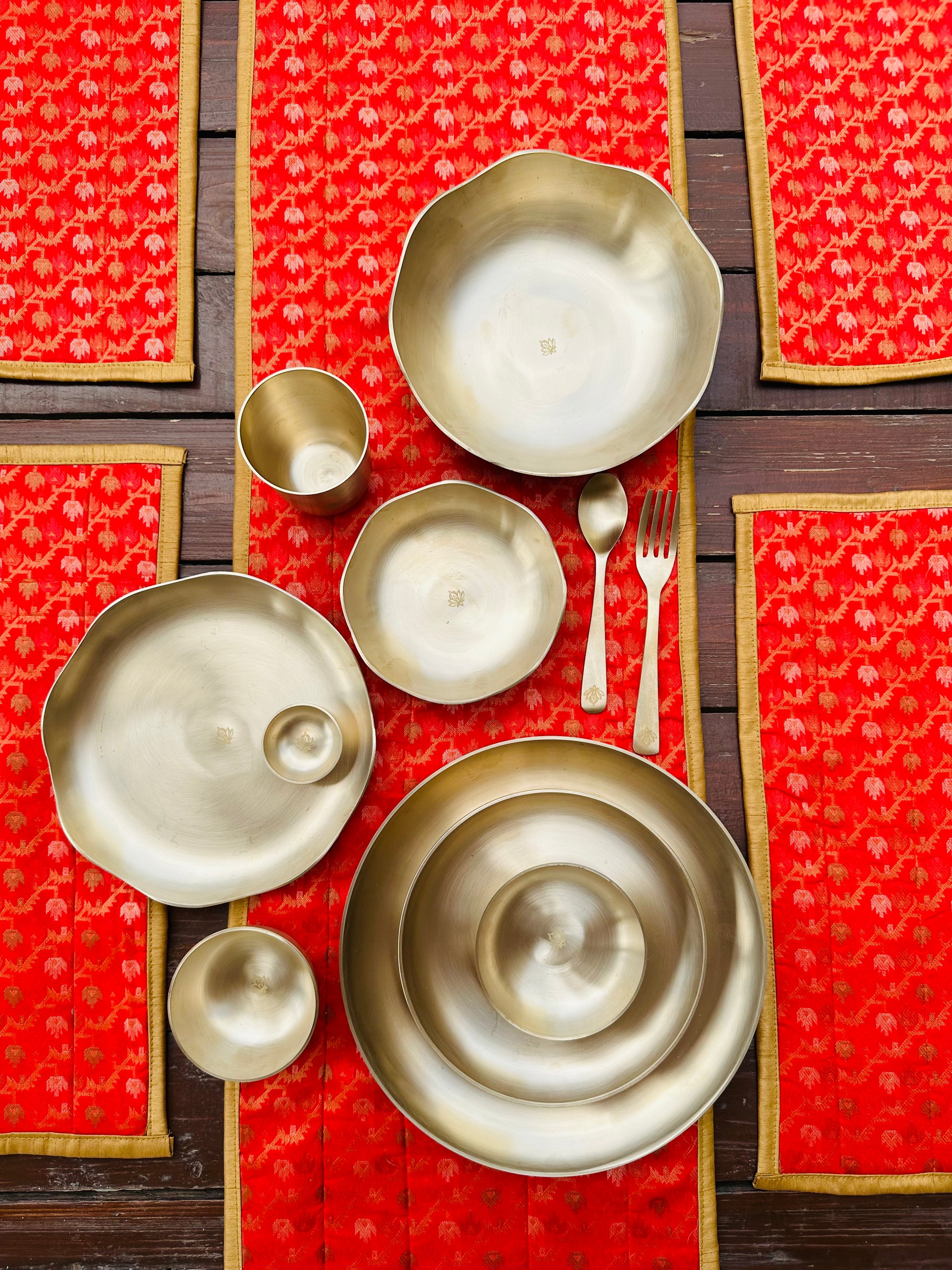Exotic Kansa Dinnerware -58 Pieces - TESU