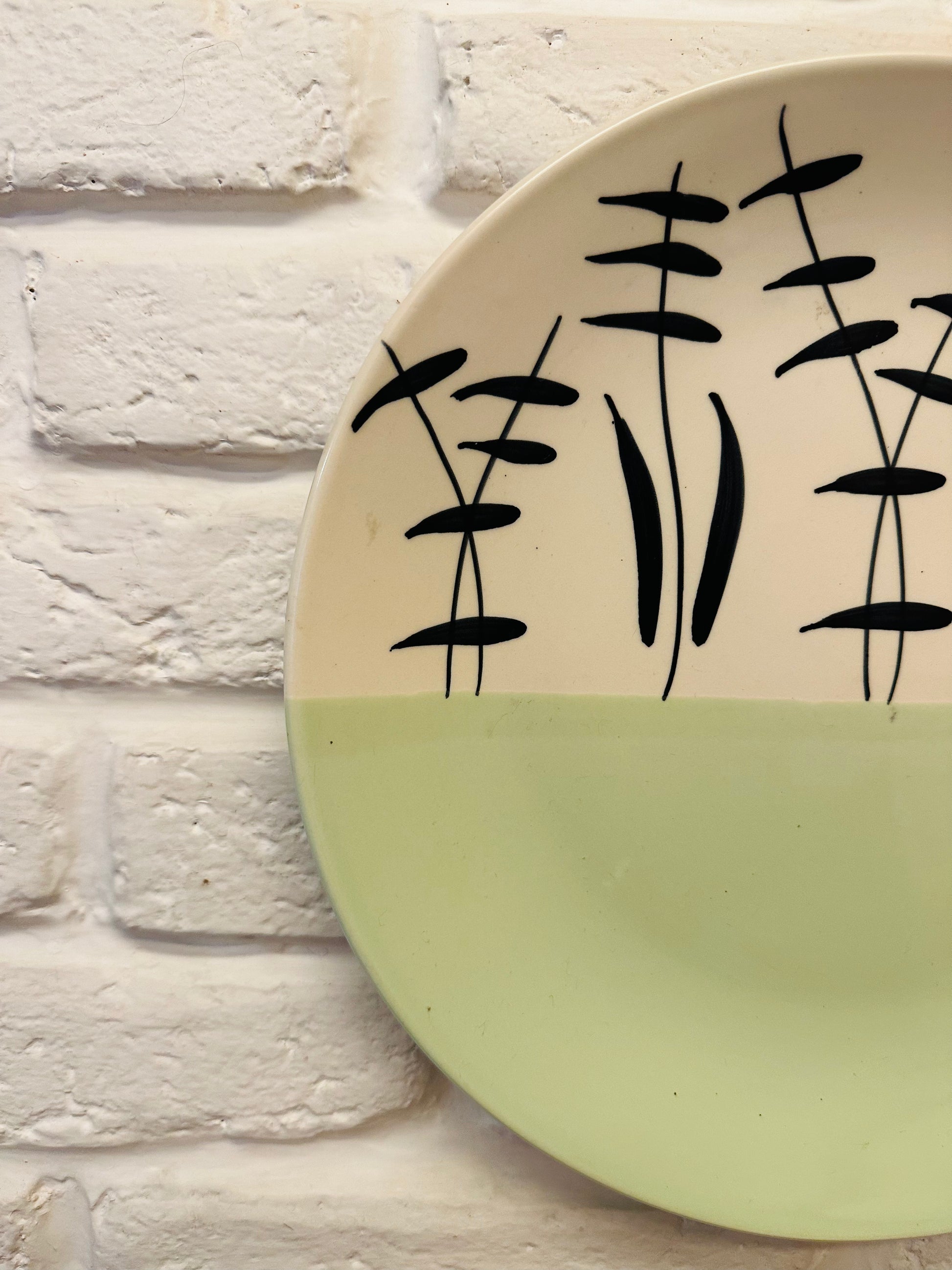 Olive Hand Painted Wall Plates Set of 3 - TESU