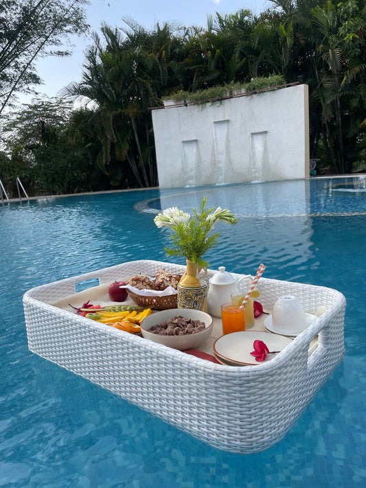 #white #luxury# #pool #tray