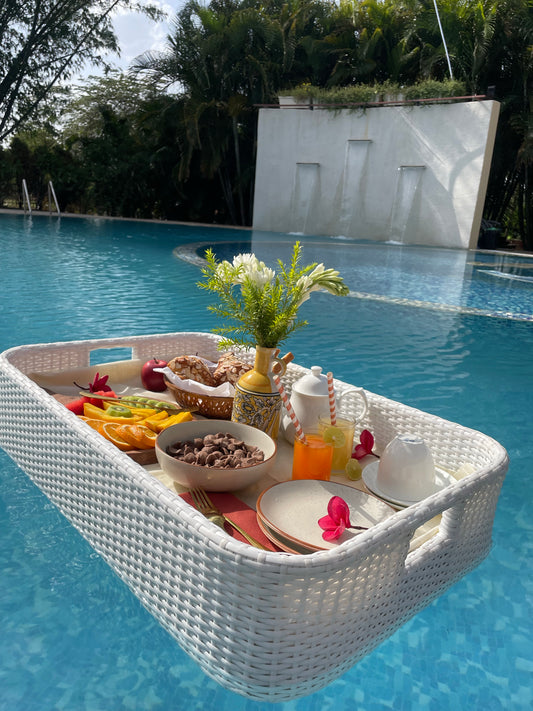#white #luxury# #pool #tray