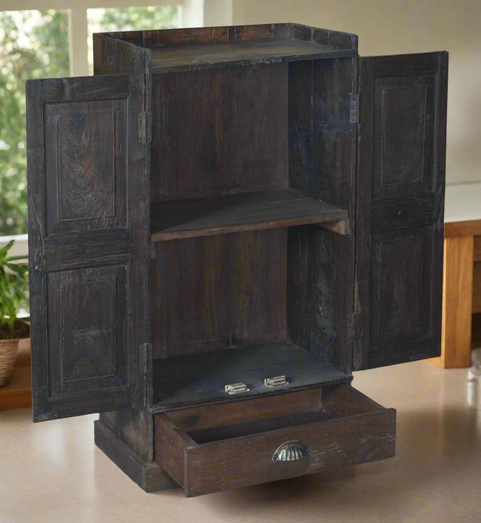 Antique Style Storage Cabinet with Brass Accents - TesuCabinets & Storage