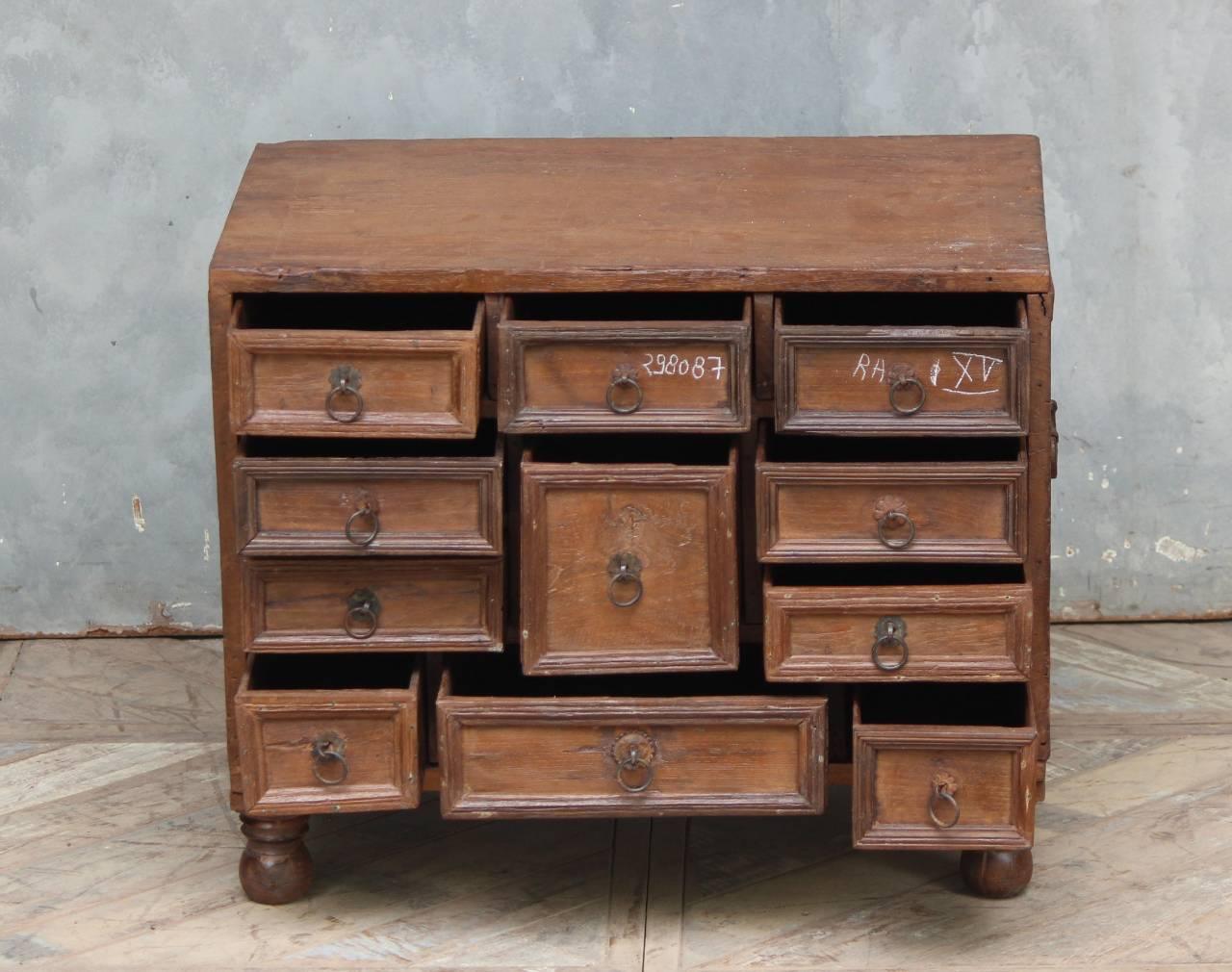 Antique Wood Multi Drawer Chest - TesuCabinets & Storage