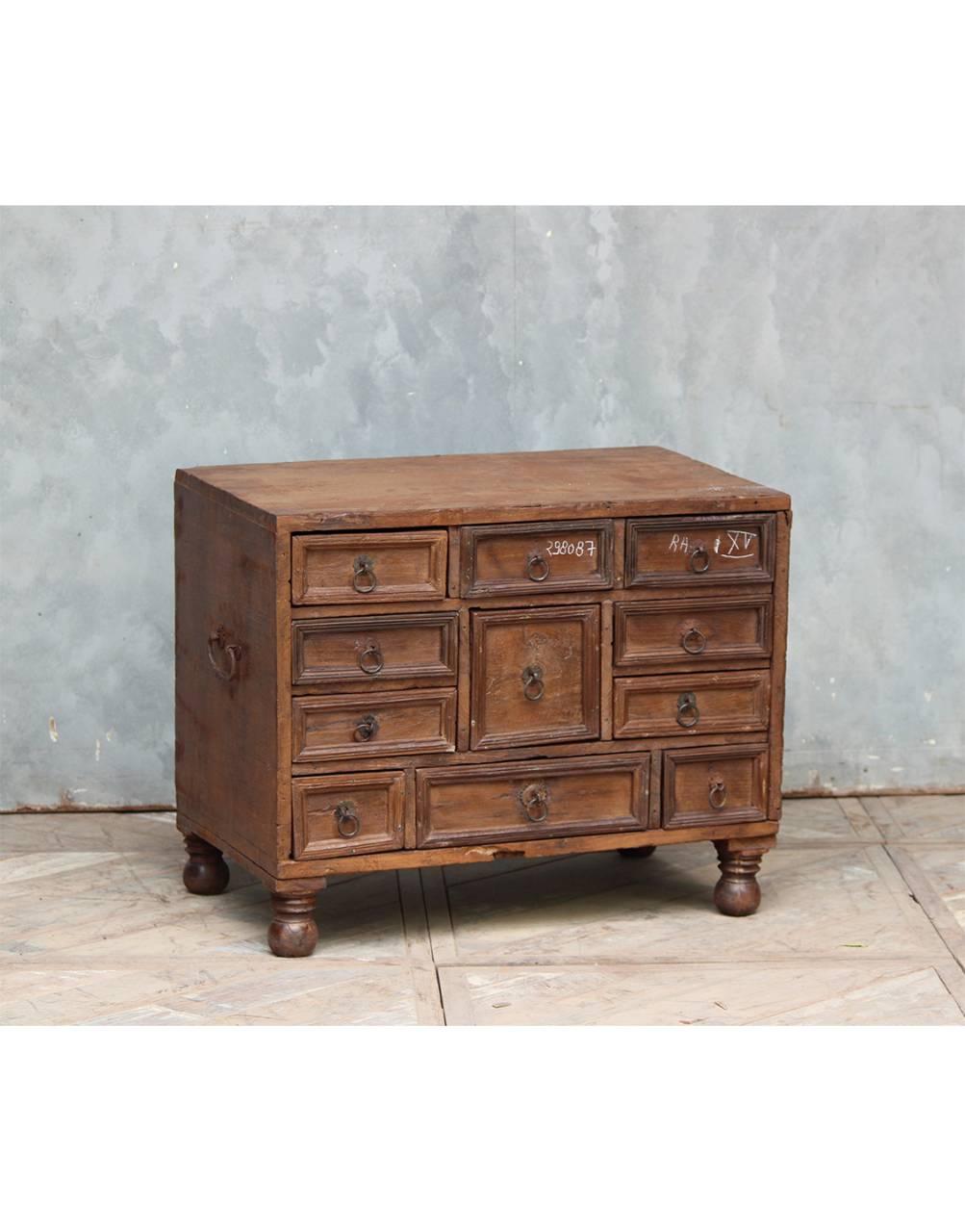 Antique Wood Multi Drawer Chest - TesuCabinets & Storage