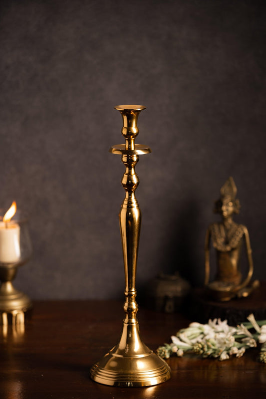 Brass Long Candle Holder - TesuCandles & Candle Holders