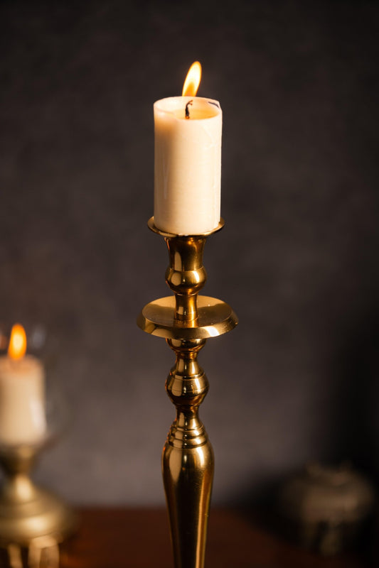 Brass Long Candle Holder - TesuCandles & Candle Holders