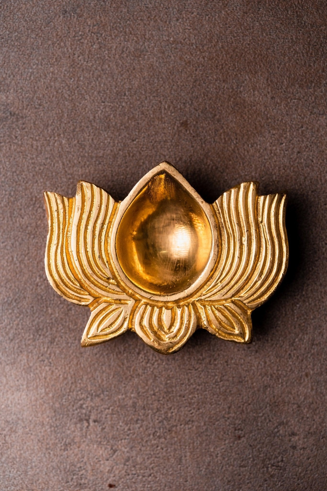 Brass Lotus Dia - TesuBrass Diya