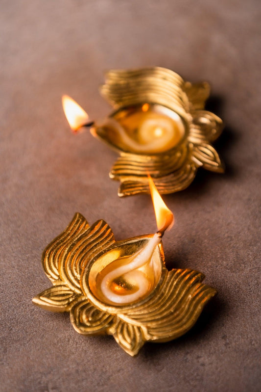 Brass Lotus Dia - TesuBrass Diya