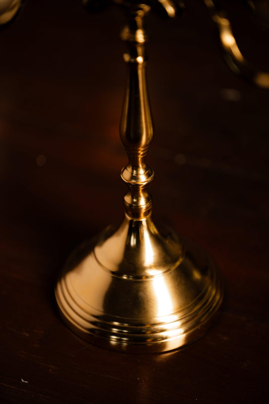 Brass Plated Candelabra - TesuCandles & Candle Holders