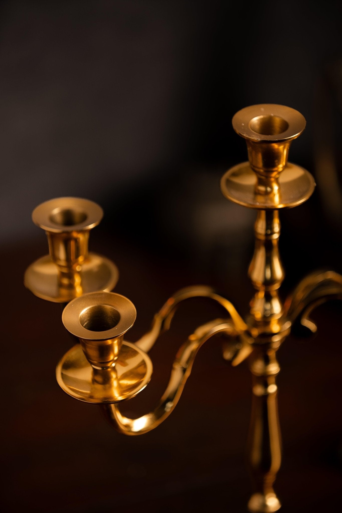 Brass Plated Candelabra - TesuCandles & Candle Holders