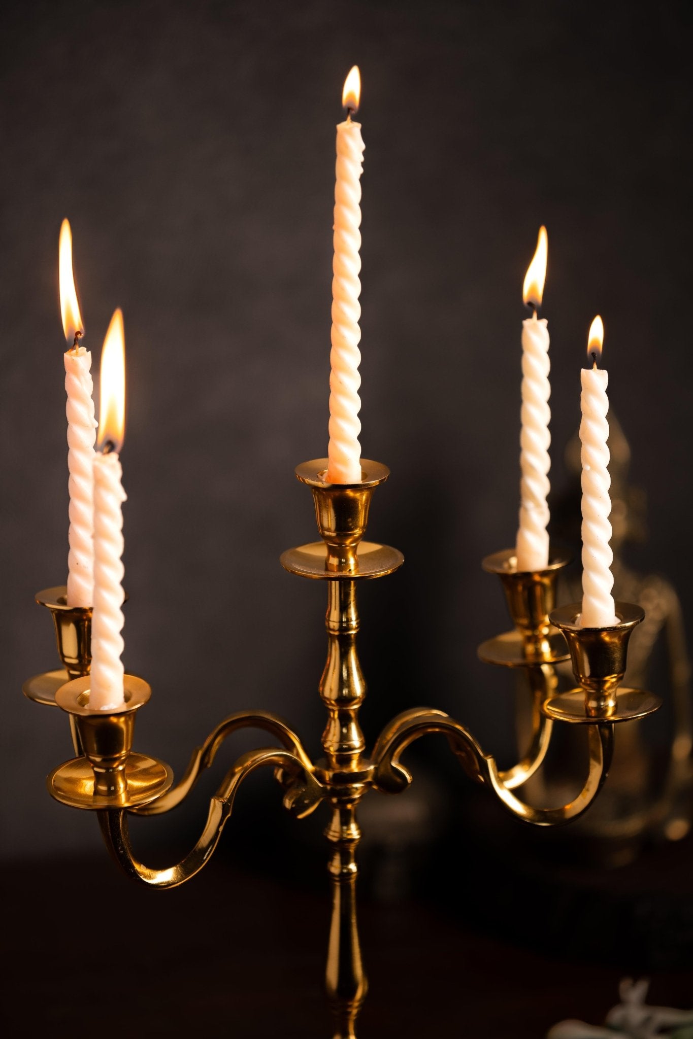 Brass Plated Candelabra - TesuCandles & Candle Holders
