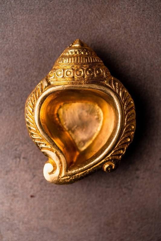Brass Shell Dia - Set of 2 - TesuBrass Diya