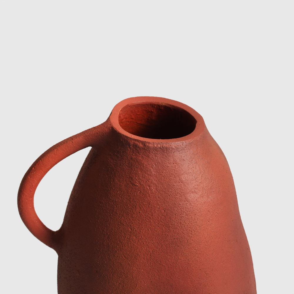 Brick Coloured Aluminium Vase - TesuVases