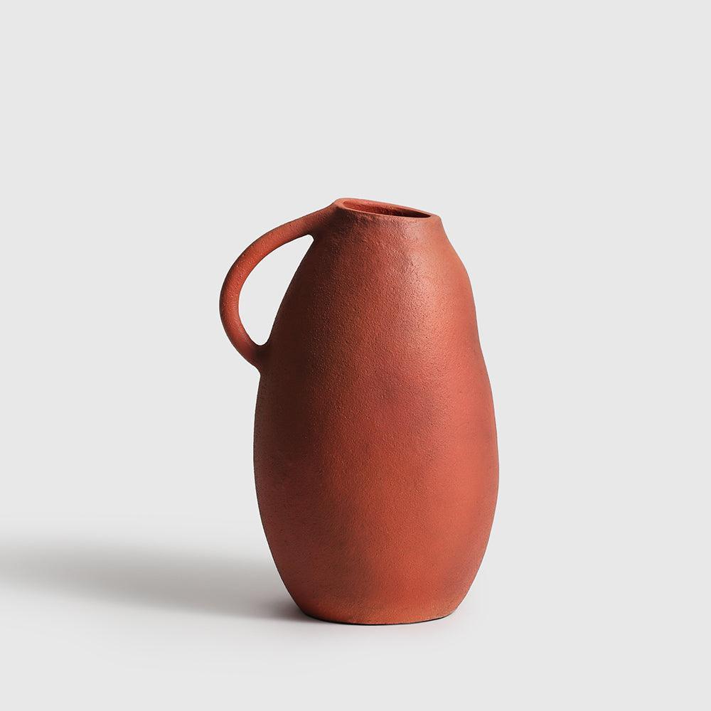Brick Coloured Aluminium Vase - TesuVases