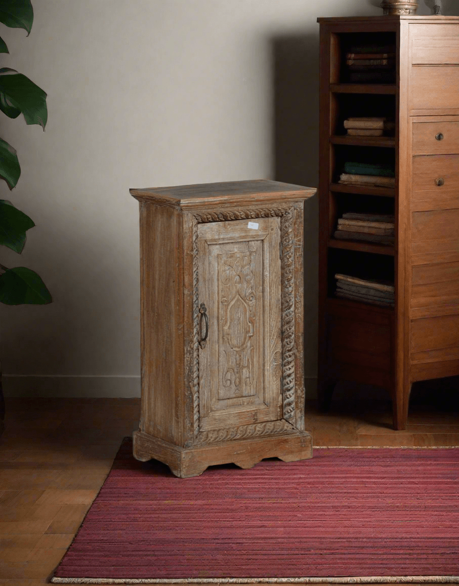 Carved Door Bedside - TesuCabinets & Storage
