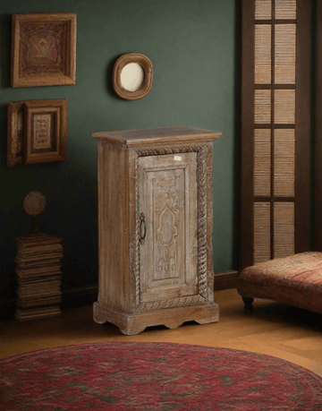 Carved Door Bedside - TesuCabinets & Storage