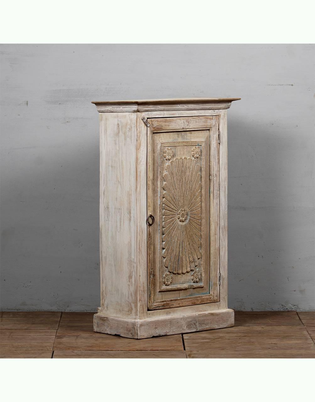 Carved Door Bedside Cabinet - TesuCabinets & Storage