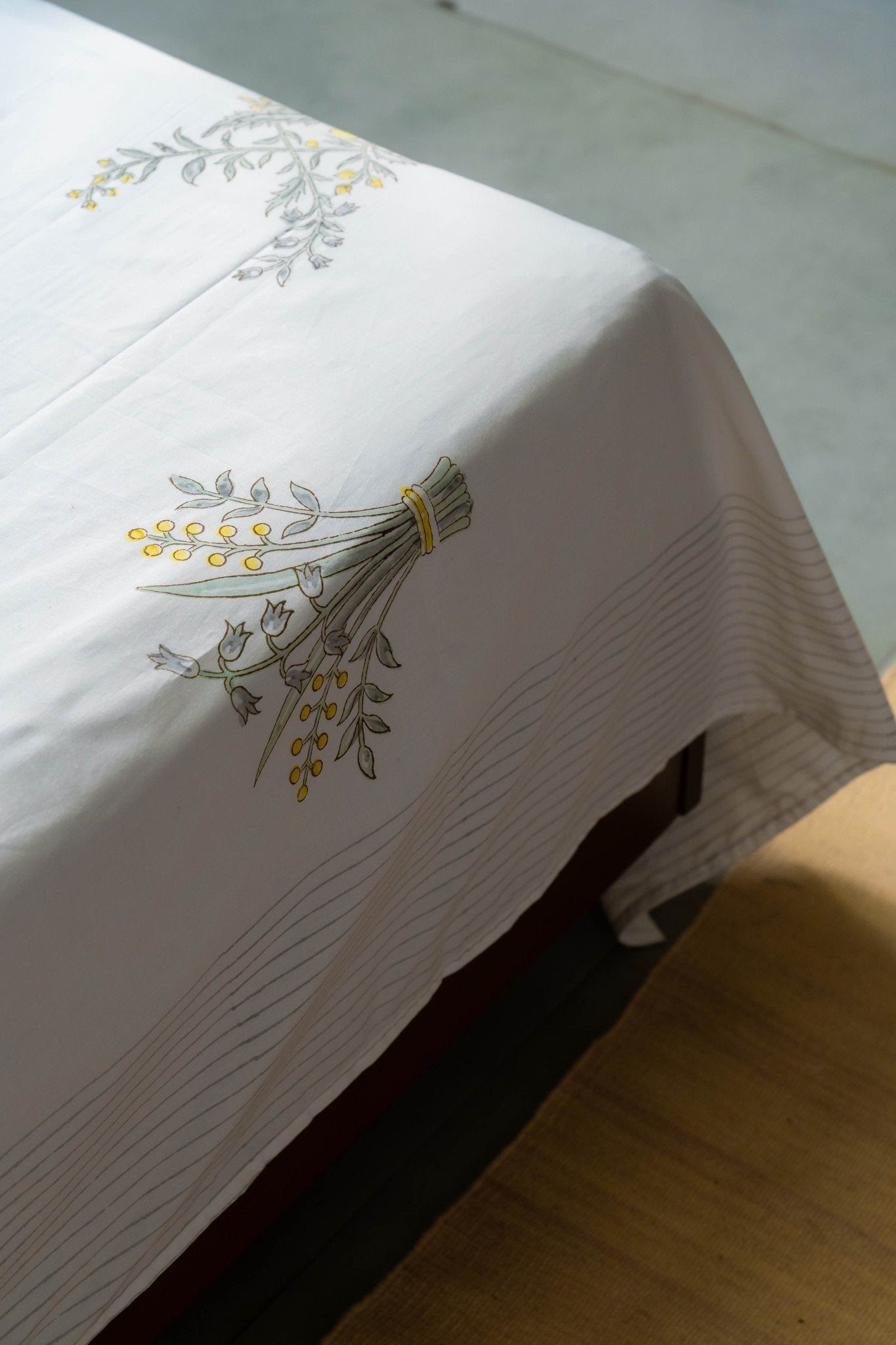 Champa Bloom Bedsheet With Pillow Covers - TesuBedsheet