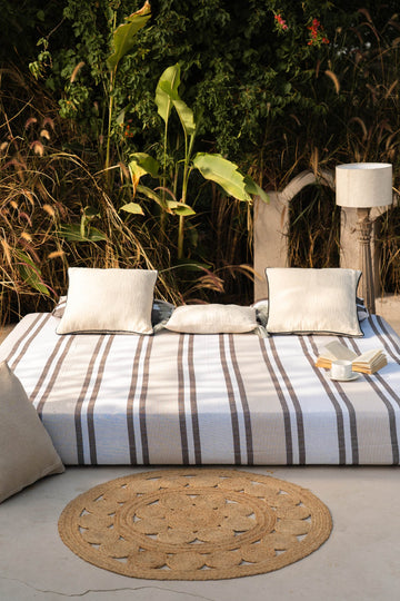 Coastal Cotton Bedspread With Pillow Covers - Handmade Indian Home Decor - TesuBedspread