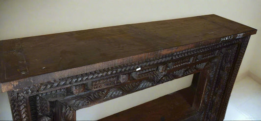 Dark Brown Carved Console Table - TesuConsole Table
