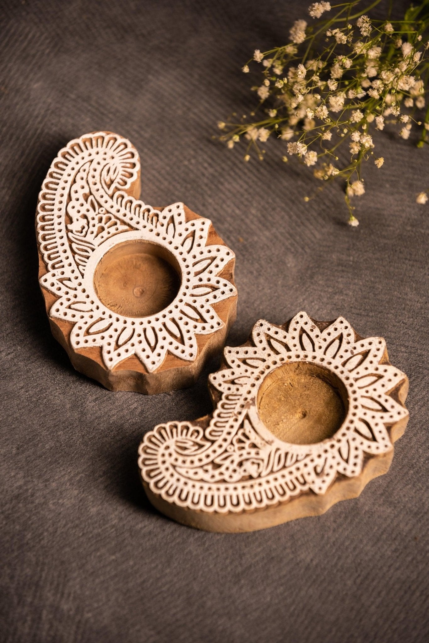 Designer Tealight Holder Set of 2 - TesuCandles & Candle Holders