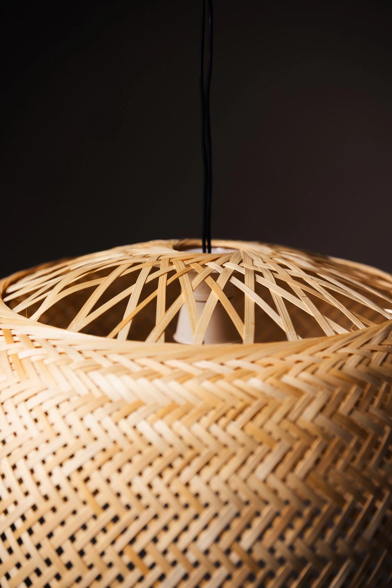 Dome Shape Pendant Bamboo Lampshade - TesuPendant Light