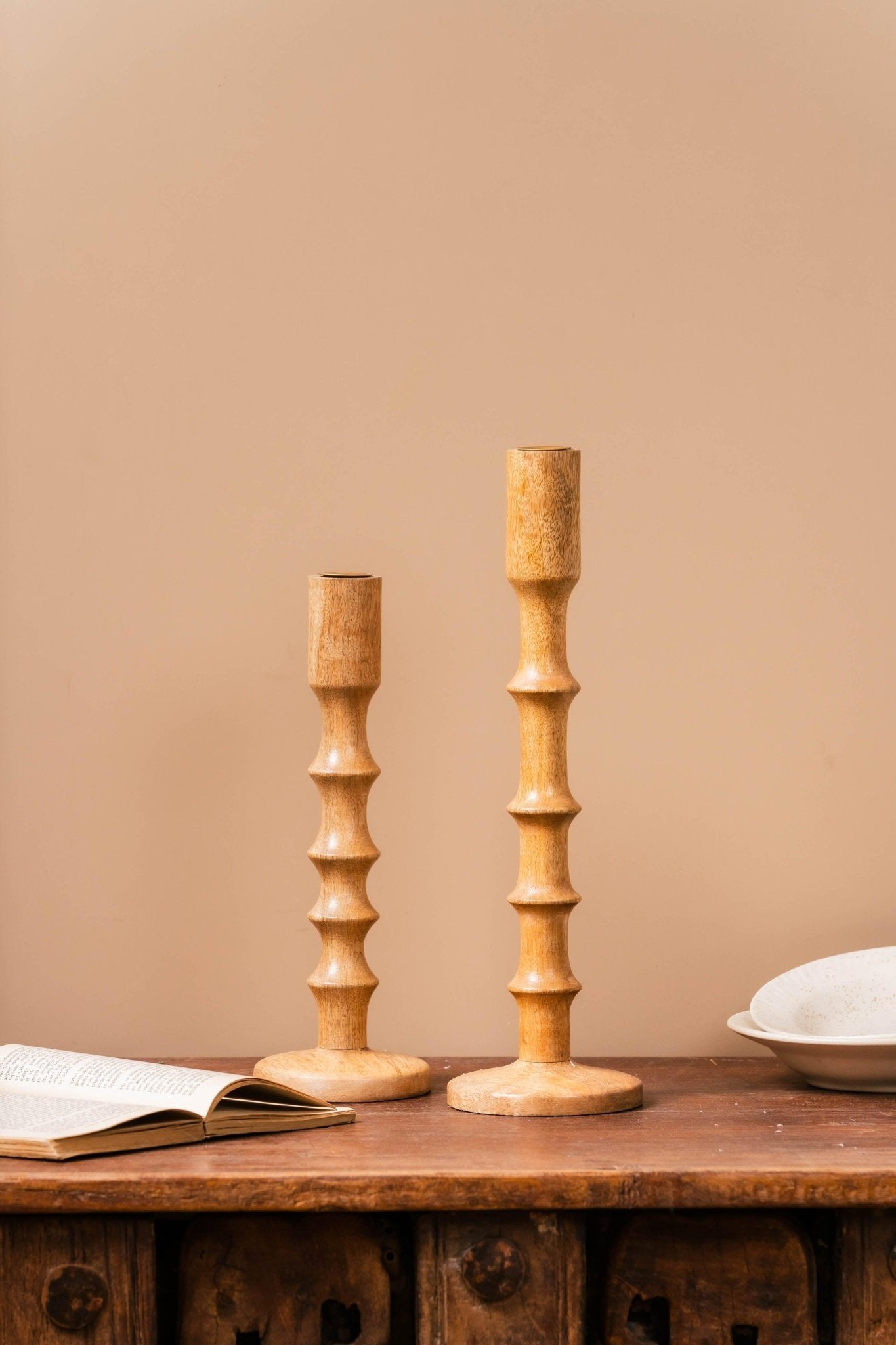 Earthy Essance Candle Holder - Set of 2 - TesuCandles & Candle Holders