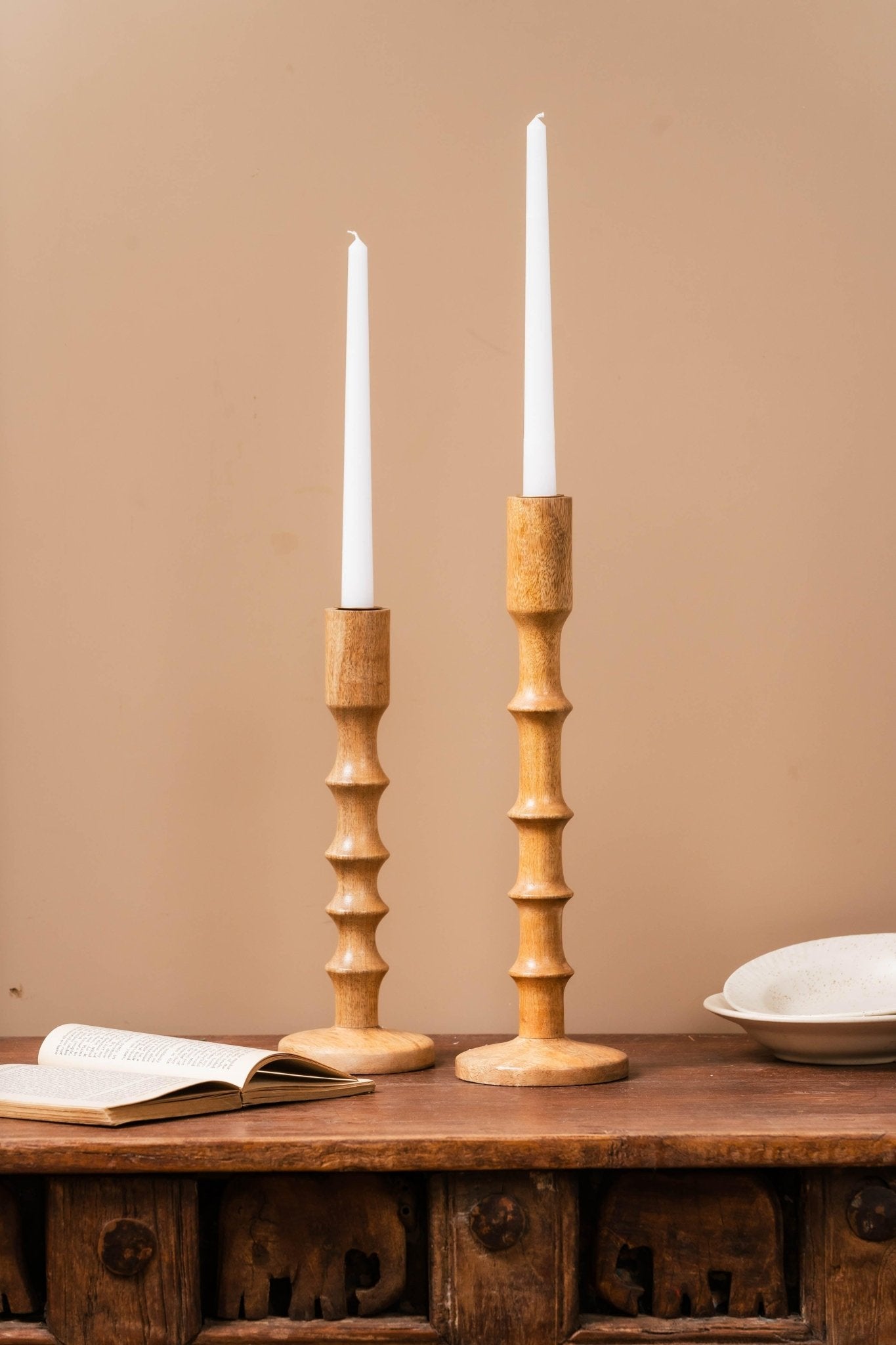 Earthy Essance Candle Holder - Set of 2 - TesuCandles & Candle Holders