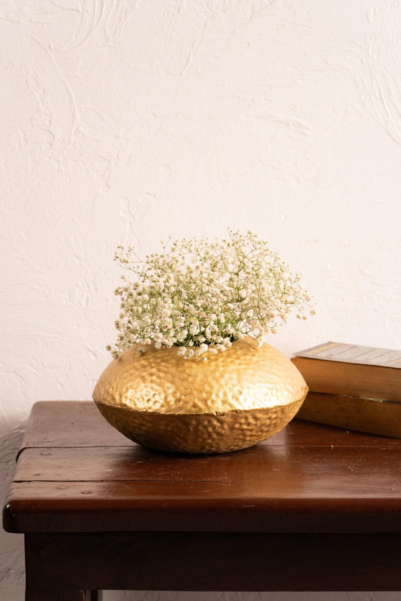 Golden Hammered Planter - TesuPlanter