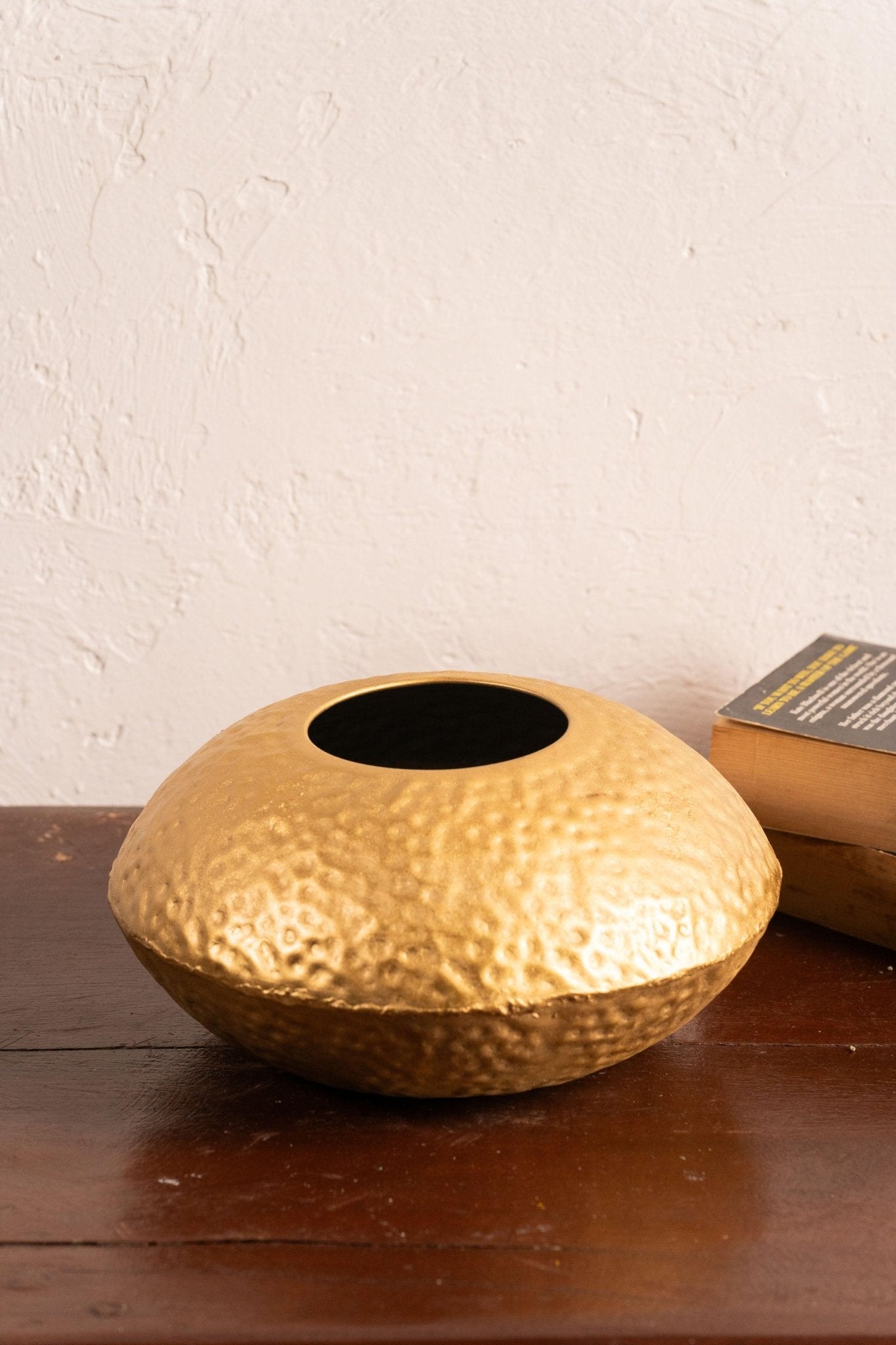 Golden Hammered Planter - TesuPlanter