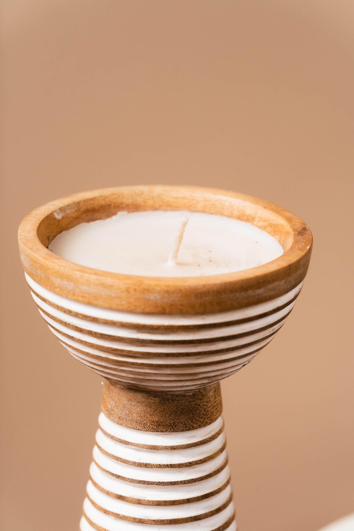 Hand Carved Scented Wooden Candle - TesuCandles & Candle Holders