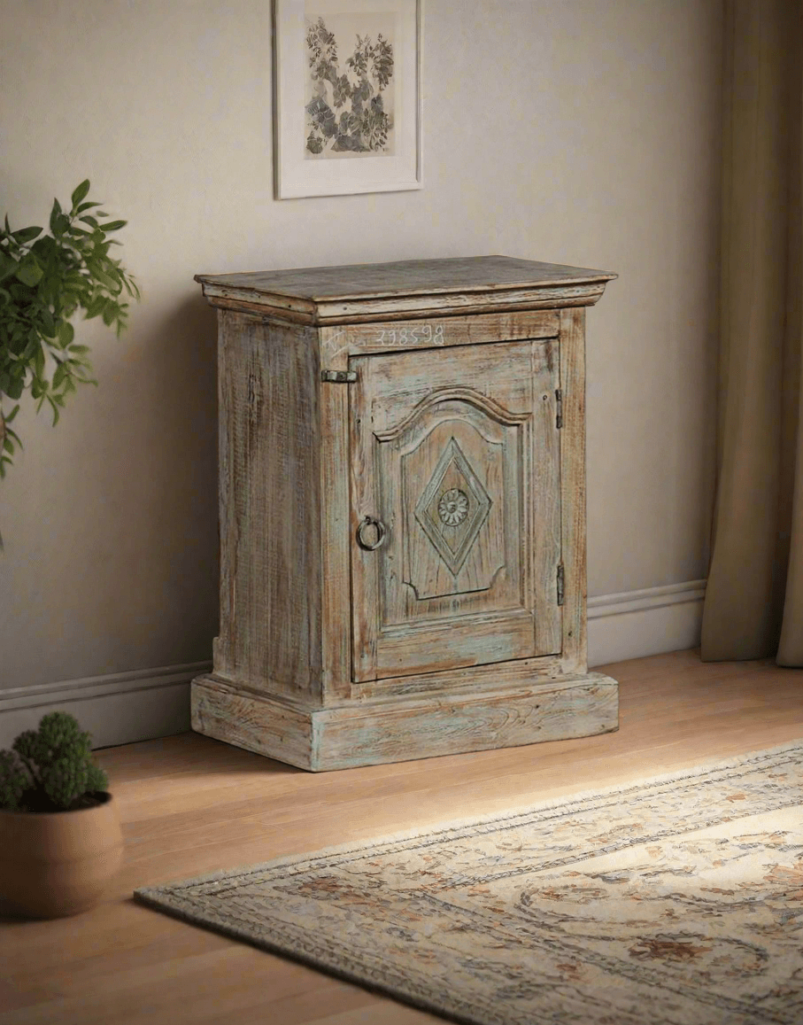 Handcarved Bedside Cabinet - TesuCabinets & Storage