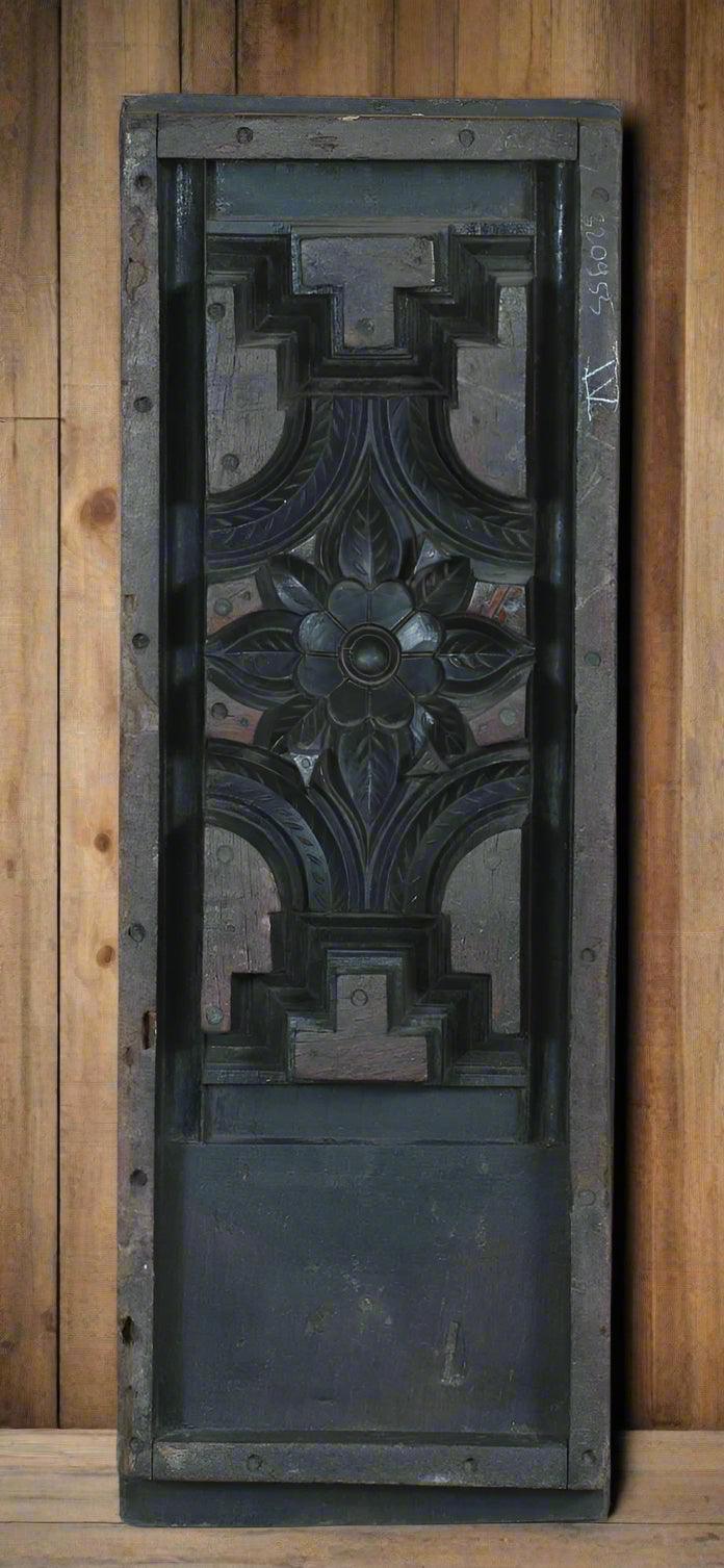 Handcarved Floral Wooden Panel - TesuWall Decor