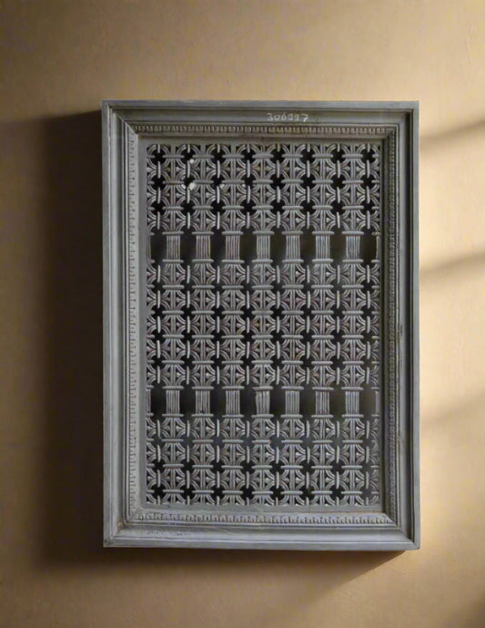 Handcarved Mango Wood Panel - Black - TesuWall Decor