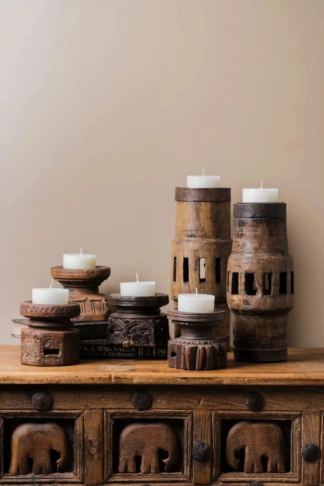 Handcrafted Vintage Candle Holder - Design 4 - TesuCandles & Candle Holders