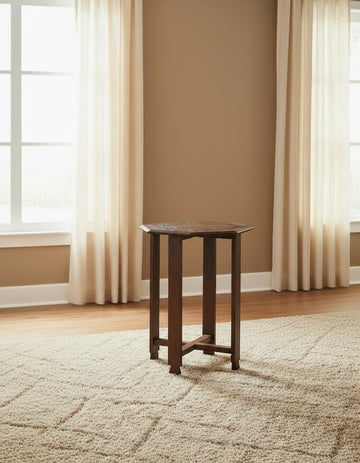 Handcrafted Wooden Octagonal Side Table - Traditional Design - TesuTable