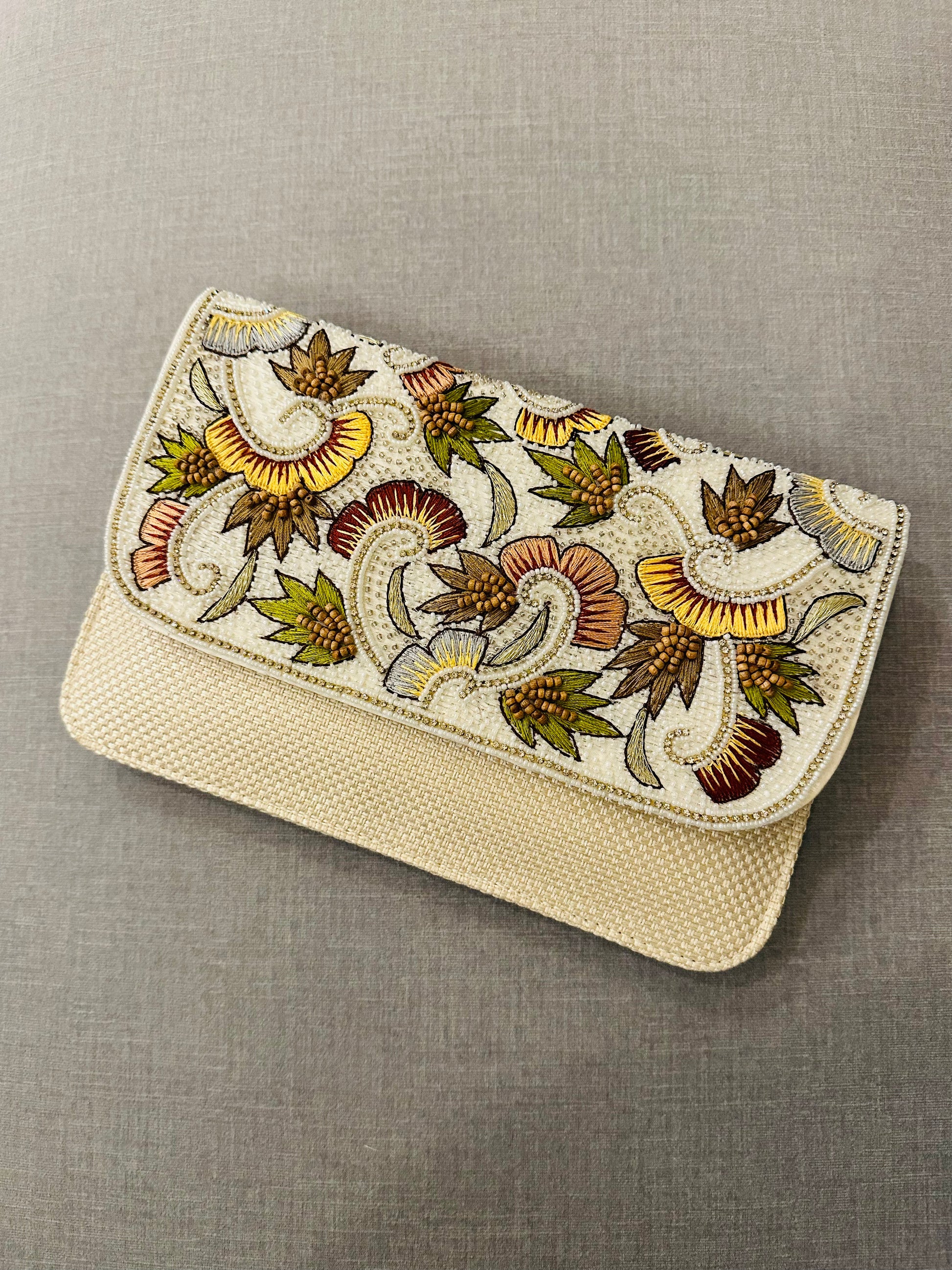 Zardozi and Jute Clutch - TESU