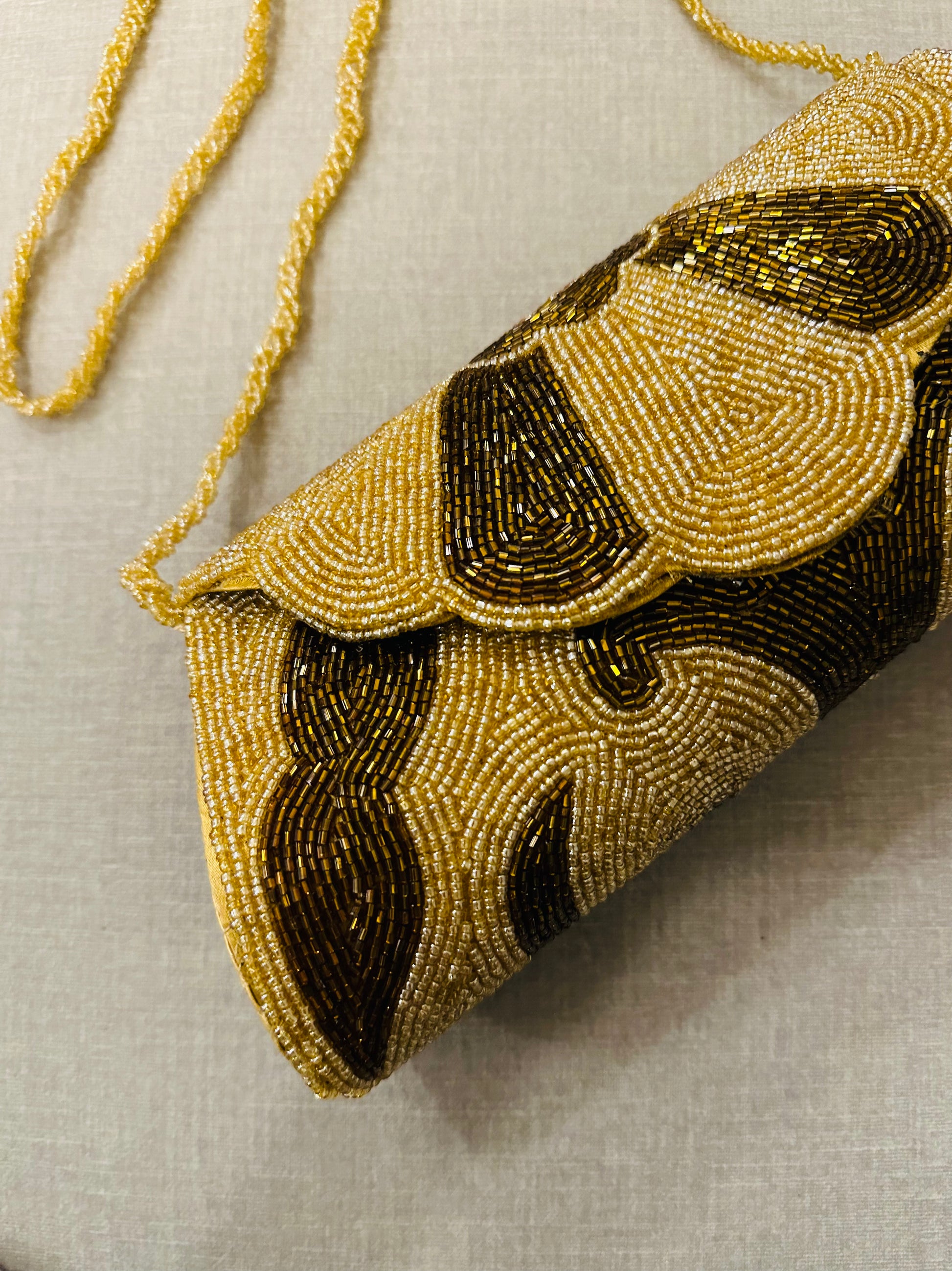 Zardozi Clutch - Golden Brown - TESU