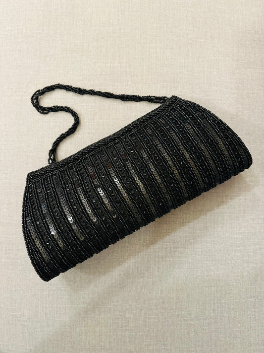 Zardozi Clutch With Beaded String - TESU