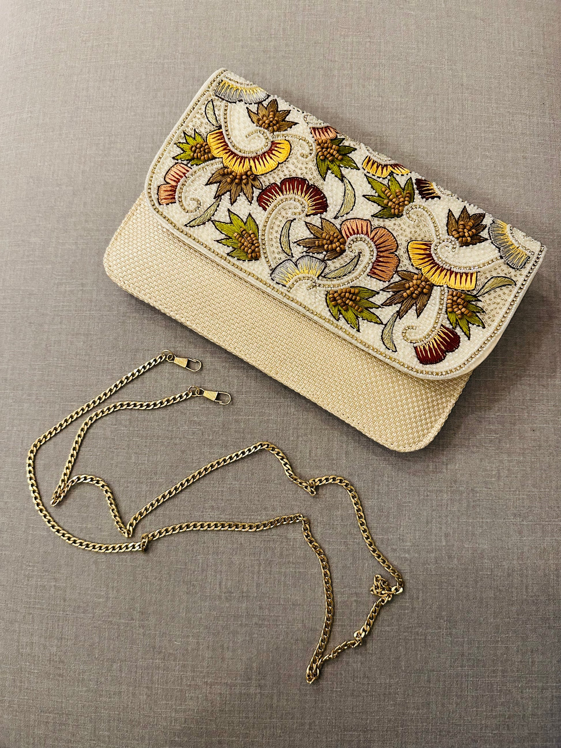 Zardozi and Jute Clutch - TESU