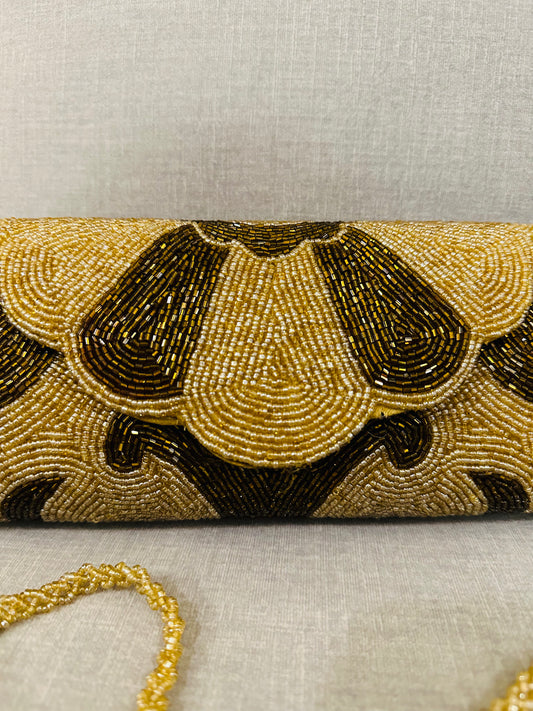 Zardozi Clutch - Golden Brown - TESU