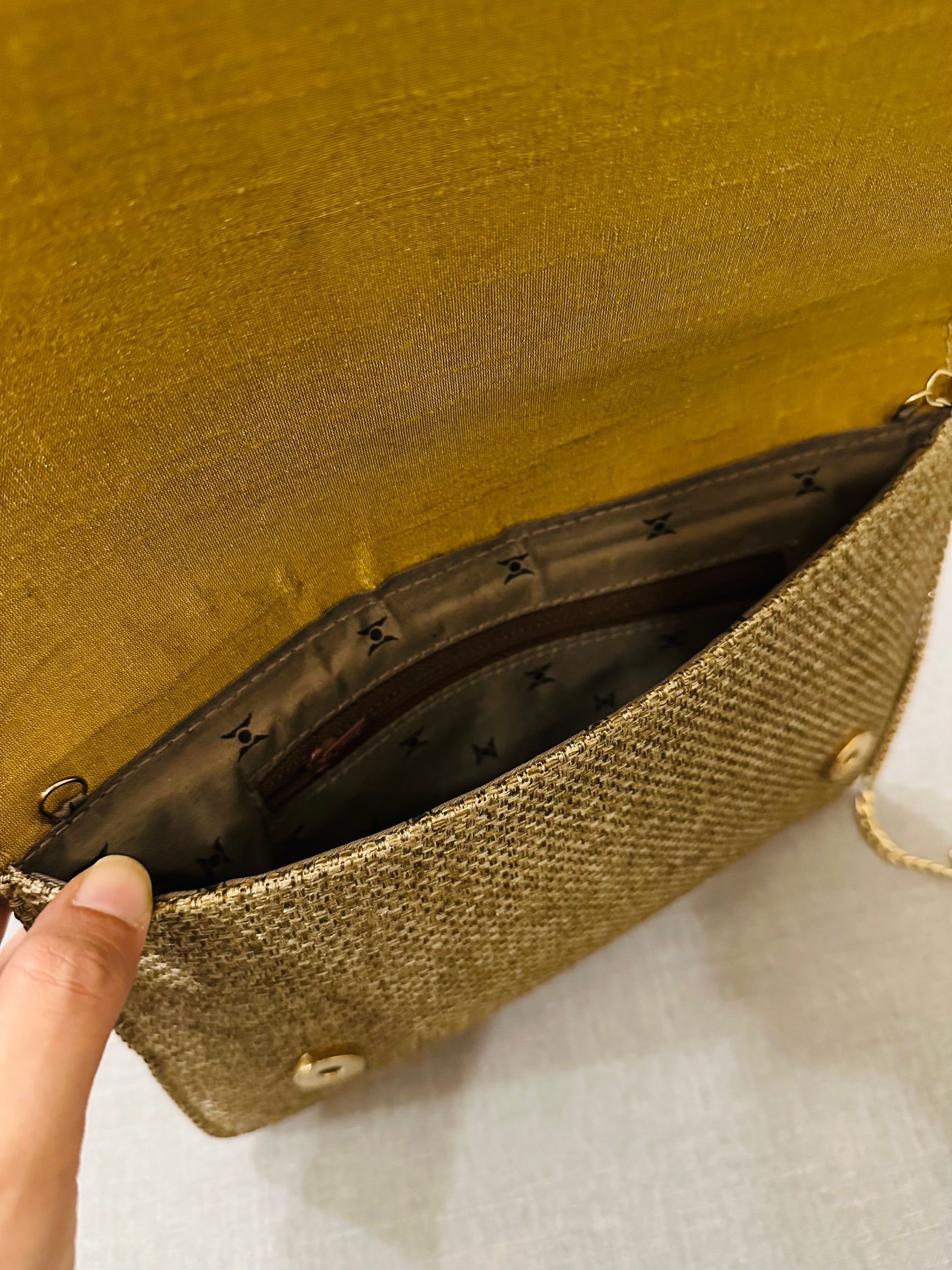 Zardozi and Jute Clutch - TESU