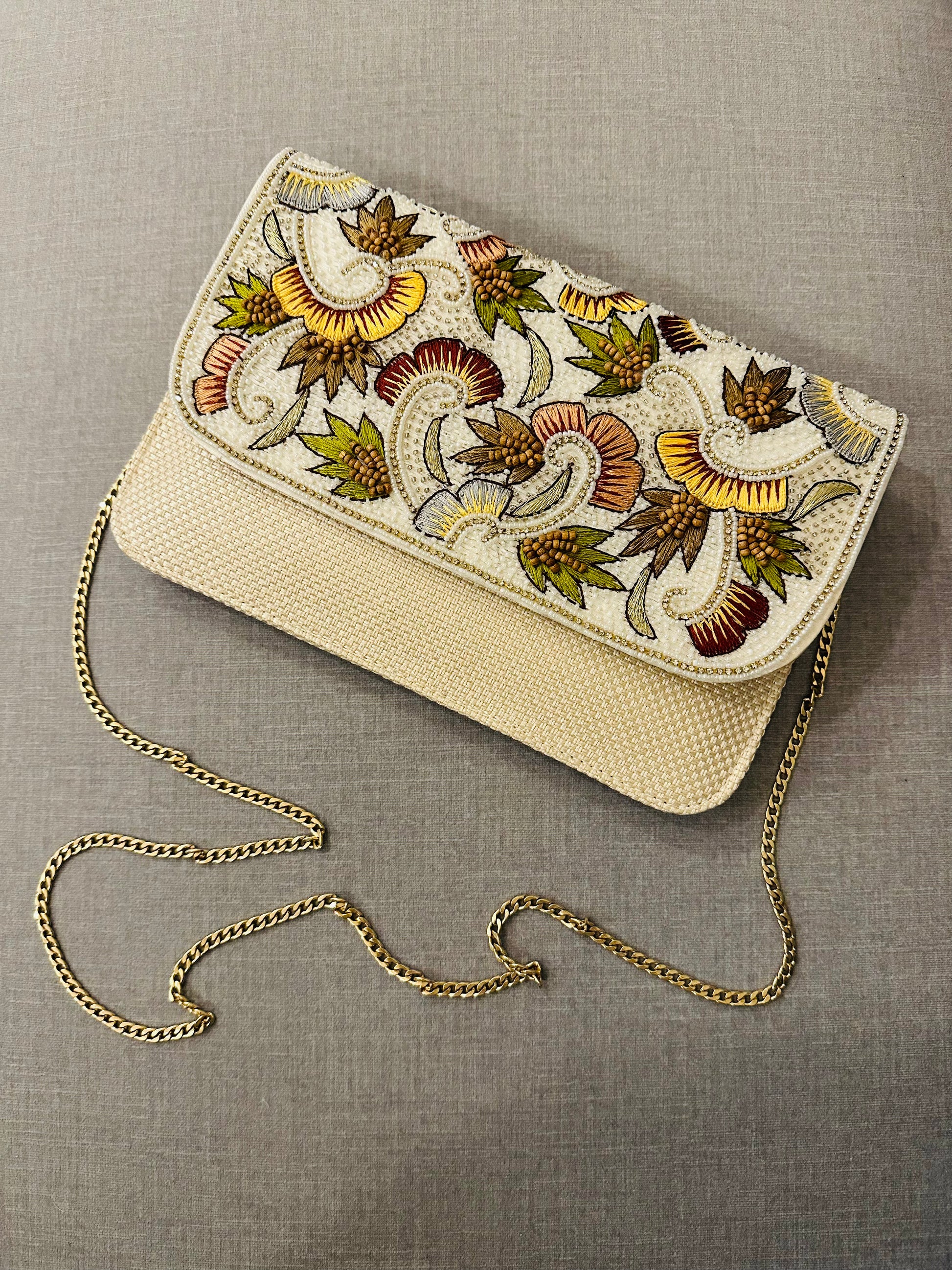 Zardozi and Jute Clutch - TESU