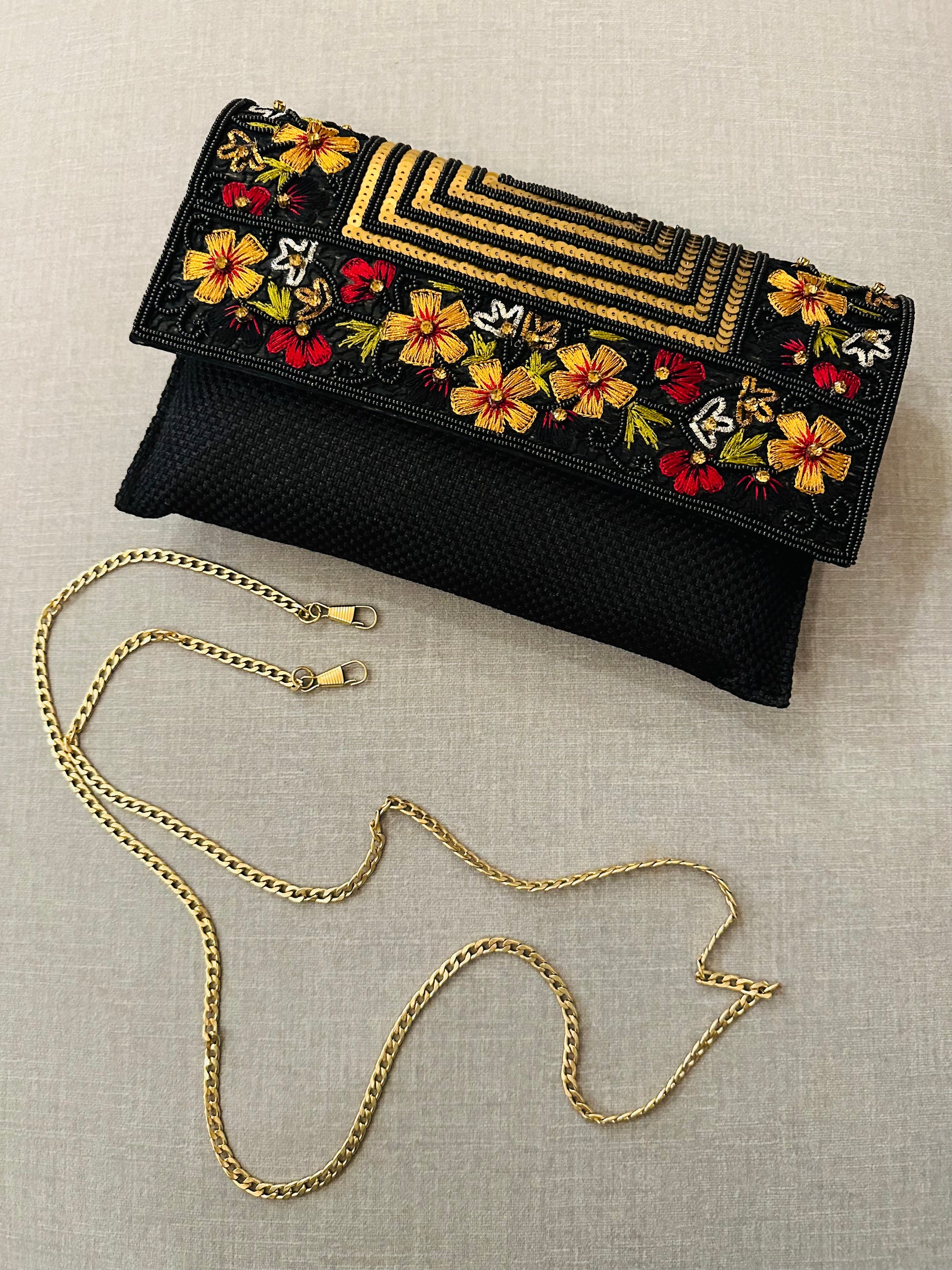 Zardozi and Jute Clutch - TESU