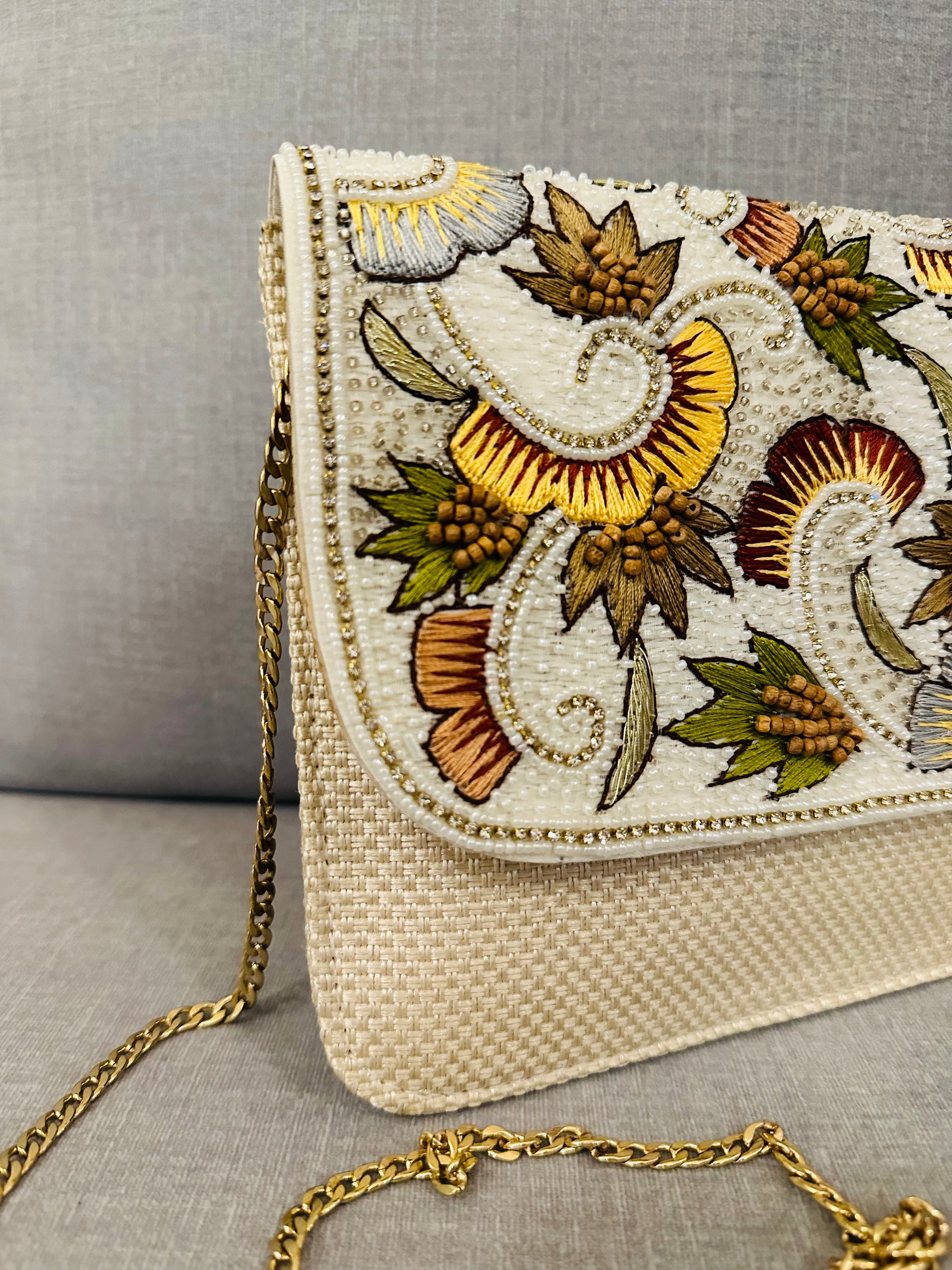 Zardozi and Jute Clutch - TESU