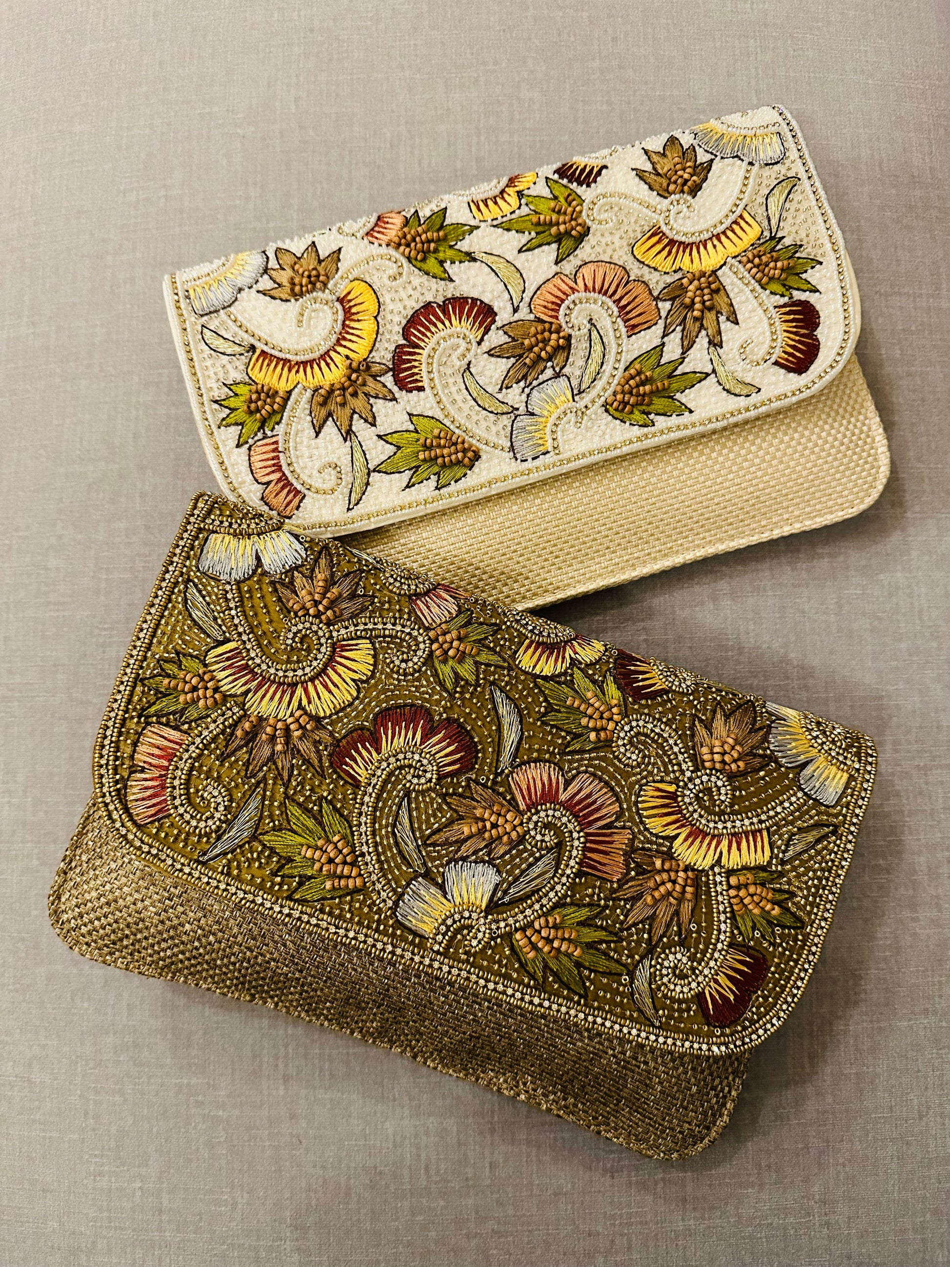 Zardozi and Jute Clutch - TESU