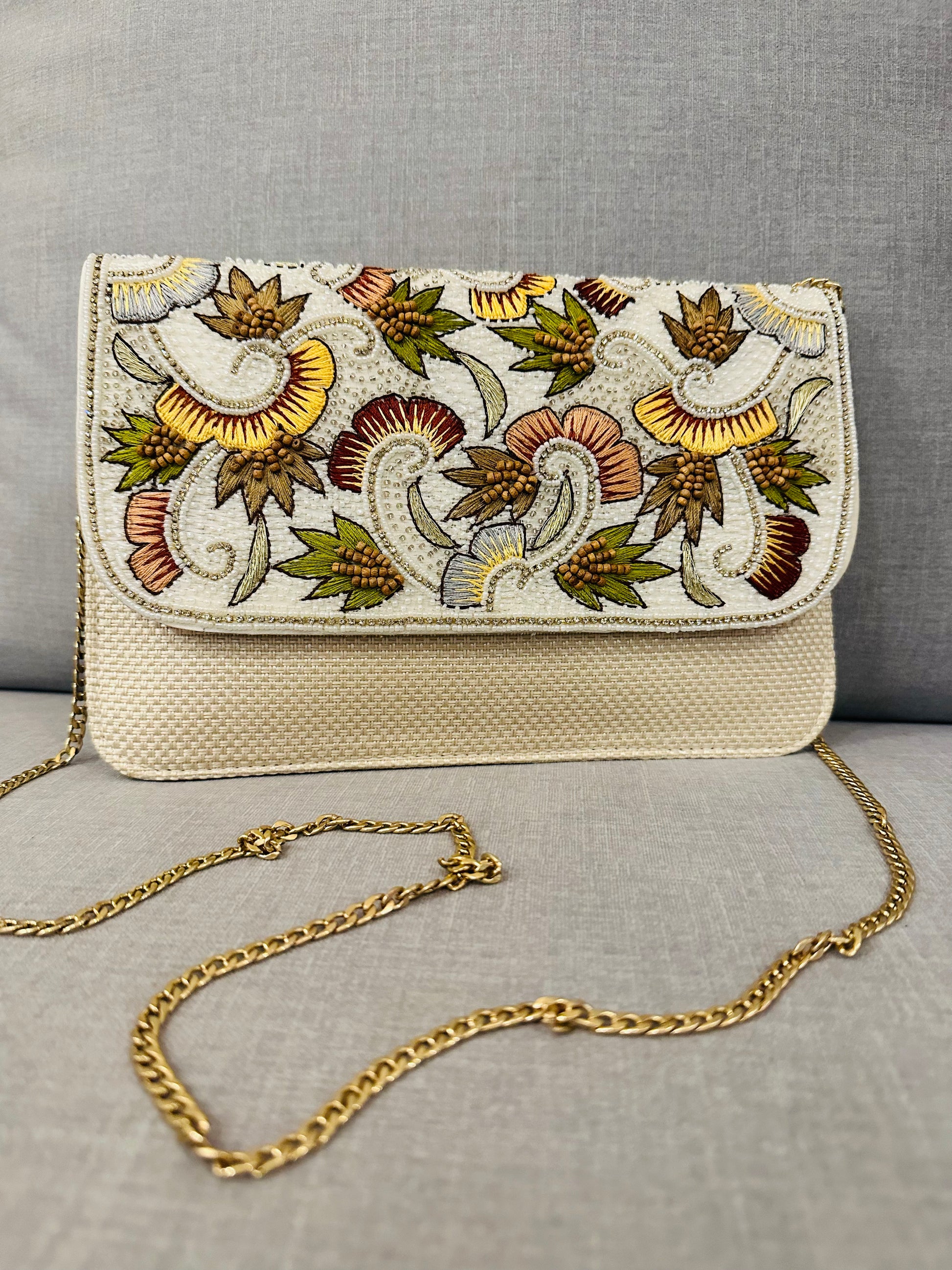 Zardozi and Jute Clutch - TESU
