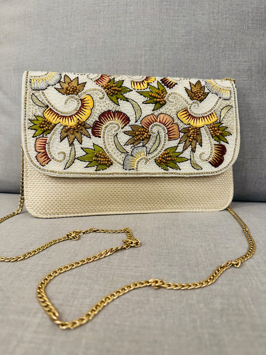 Zardozi and Jute Clutch - TESU