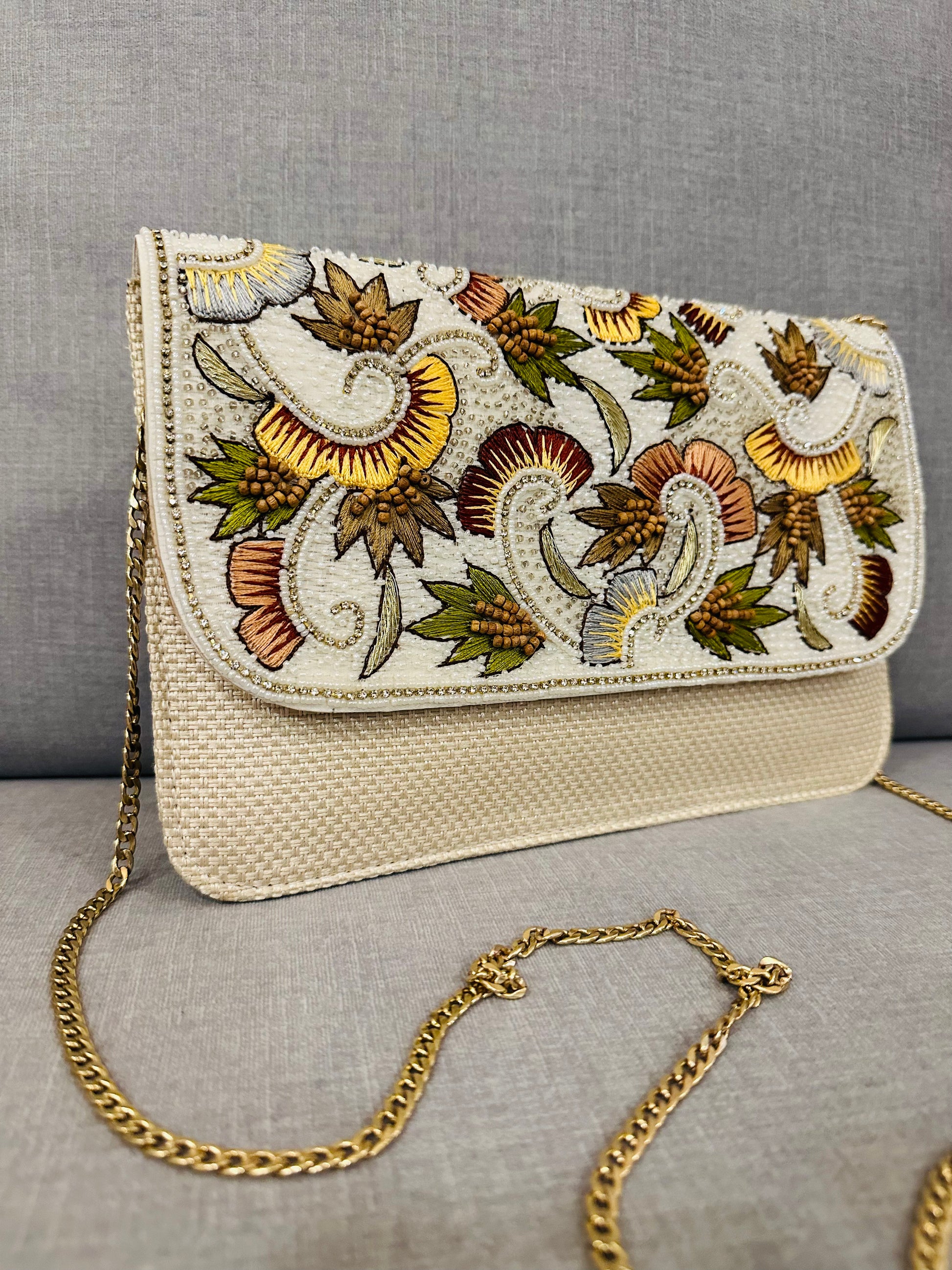 Zardozi and Jute Clutch - TESU